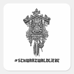 Schwarzwaldliebe Schwäbisch Heimat Kucksuhr Fyrkantigt Klistermärke