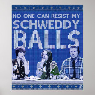 Schweddy Bollar Ugly Sweater Poster