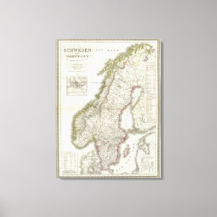 Schweden Norwegen - sverige, norge Canvastryck