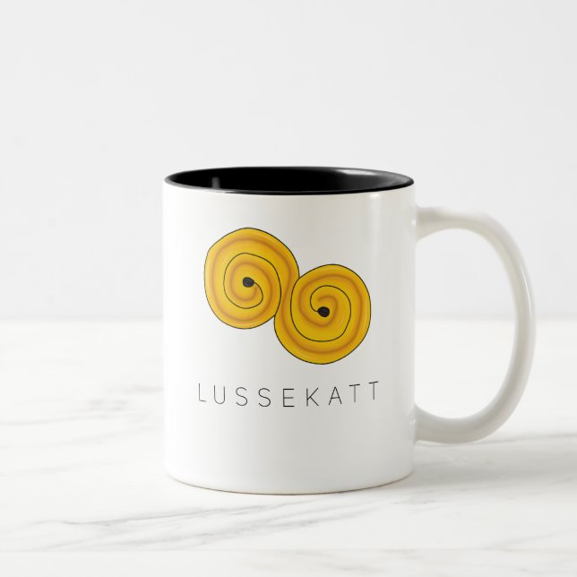 Schwedischer Lussekatt Lucia Två-Tonad Mugg (Höger)