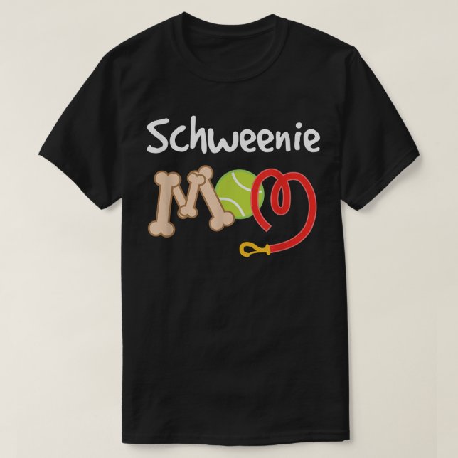 Schweenie Mom  T Shirt (Design framsida)