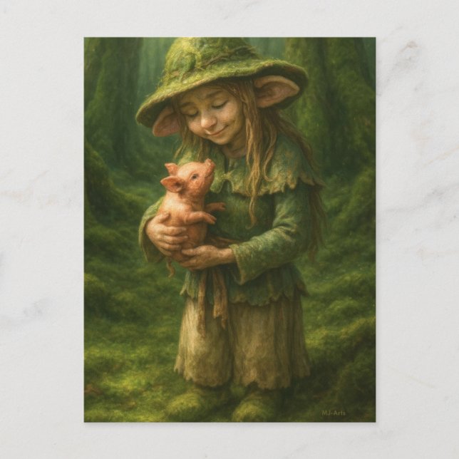 Schwein gehabt – im Zauberwald Vykort (Framsida)