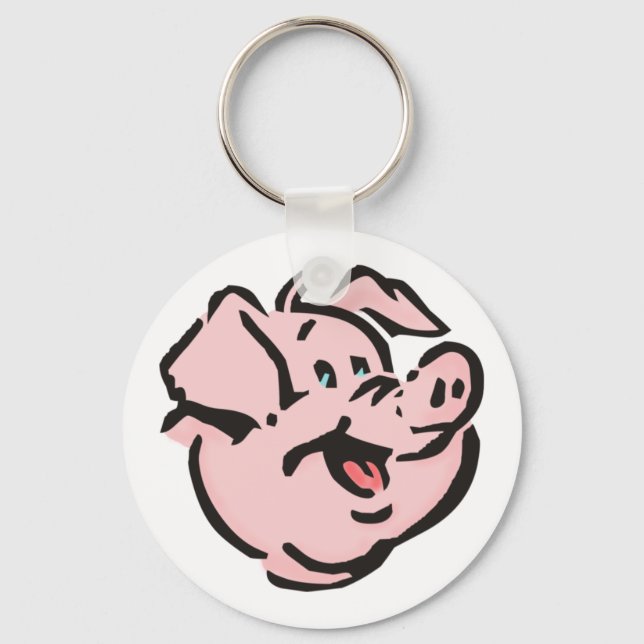 Schwein Sau gris hog Nyckelring (Framsida)