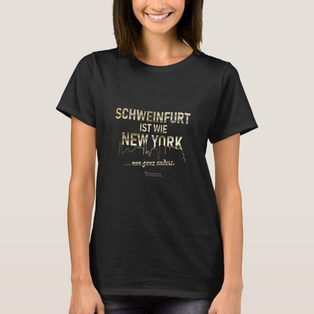 Schweinurt är som New York Schweinurt T Shirt (Framsida)