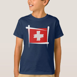 Schweitz borstar flagga t-shirt