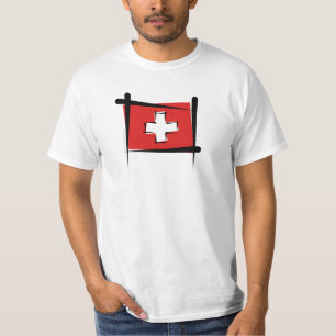 Schweitz borstar flagga tröja