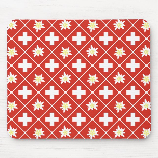 Schweitz Edelweiss mönster Musmatta (Framsidan)