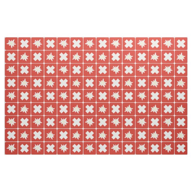 Schweitz Edelweiss mönster Tyg (Fat Quarter)