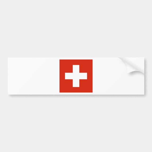 Schweitz flagga bildekal (Framsidan)