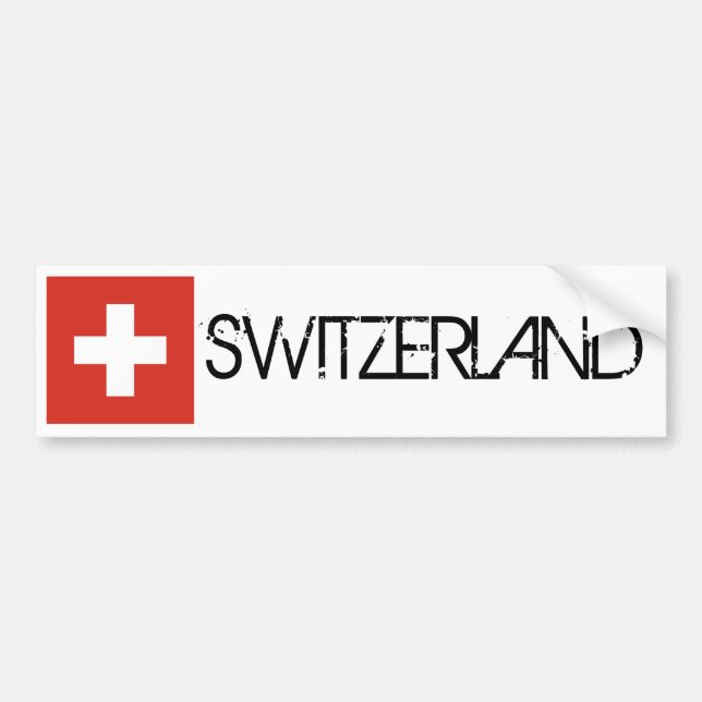 Schweitz flagga bildekal (Framsidan)