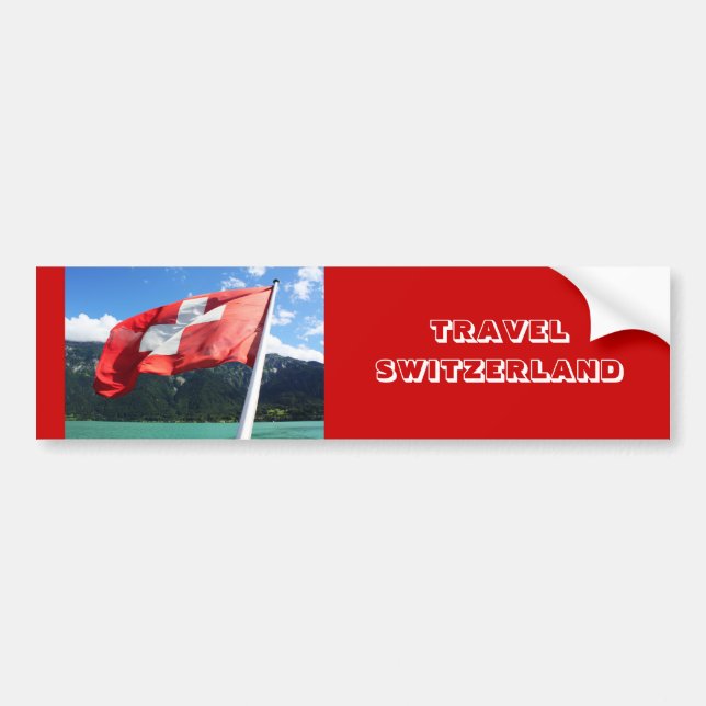 Schweitz flagga bildekal (Framsidan)