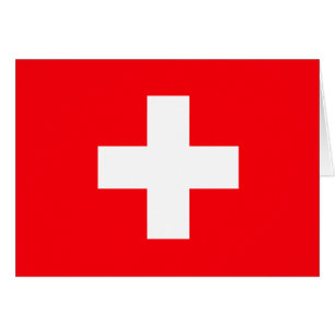 Schweitz flagga hälsningskort