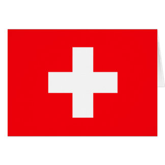 Schweitz flagga hälsningskort