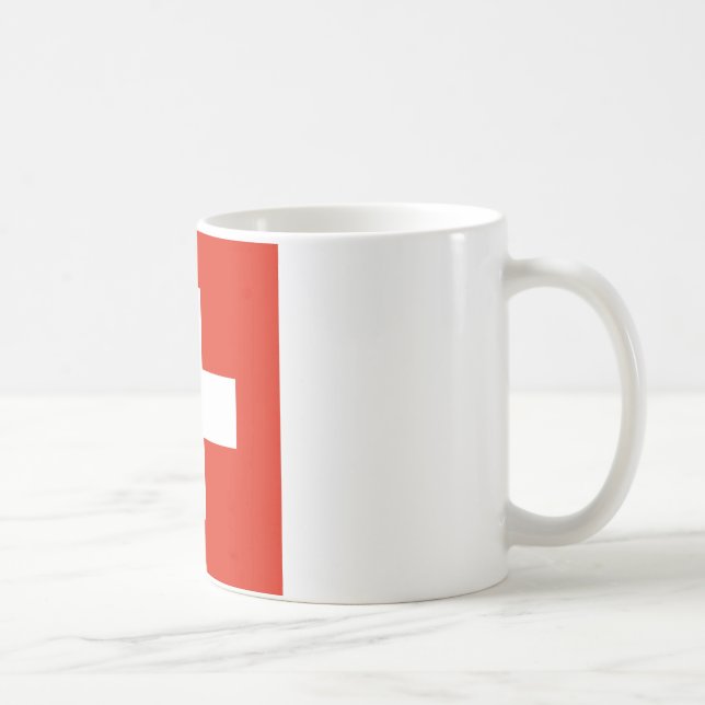Schweitz flagga kaffemugg (Höger)