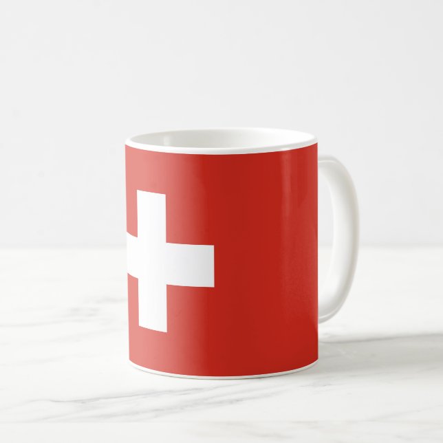 Schweitz flagga kaffemugg (Framsida höger)