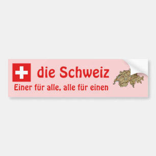 Schweitz flagga + Kartabildekal Bildekal