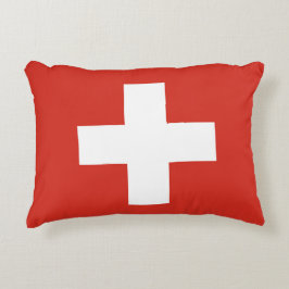Schweitz flagga prydnadskudde