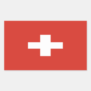 Schweitz flagga rektangulärt klistermärke