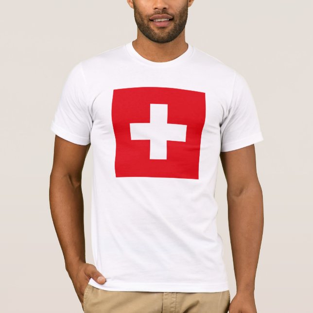 Schweitz flaggaT-tröja Tee Shirt (Framsida)
