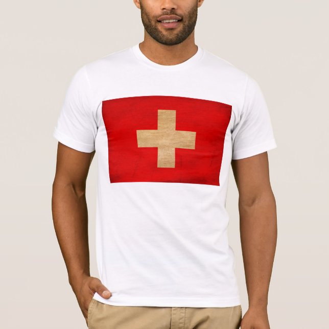 Schweitz flaggaT-tröja Tee Shirt (Framsida)