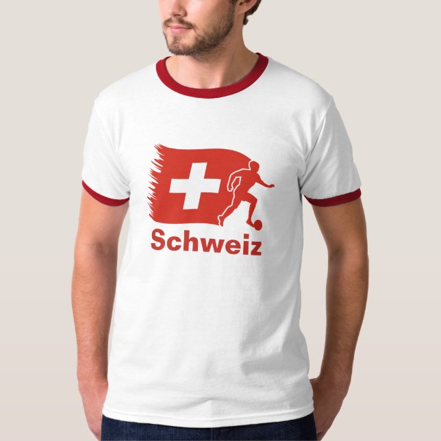 Schweitz fotbollflagga tee (Framsida)