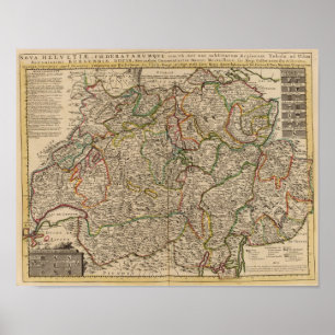 Schweitz inristade kartan poster