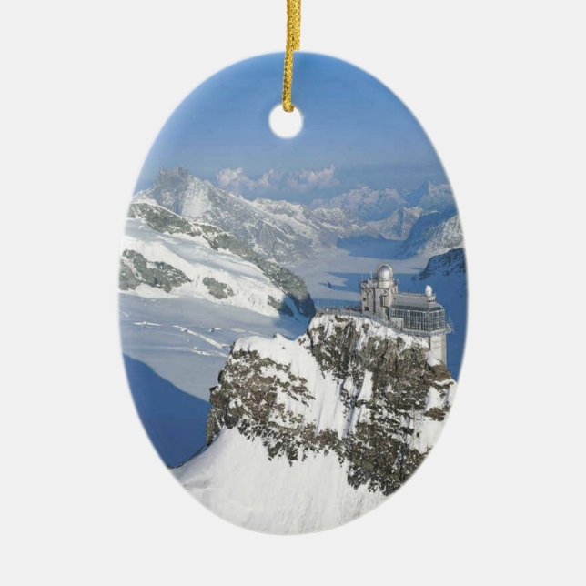 Schweitz Jungfraujoch, överträffar av Europa Julgransprydnad Keramik (Framsidan)