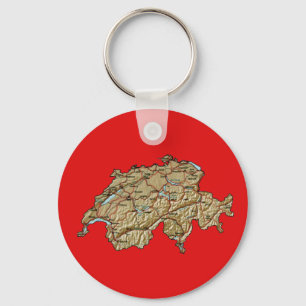 Schweitz karta Keychain Nyckelring