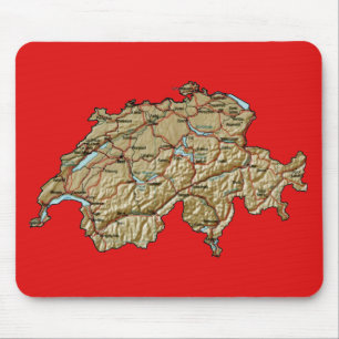 Schweitz karta Mousepad Musmatta