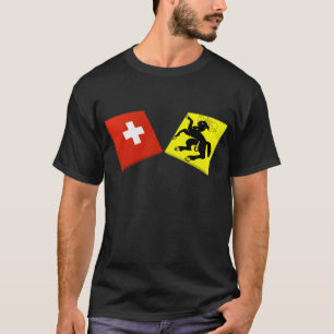Schweitz och Schaffhausen flaggor Tee