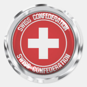 Schweitz rundaEmblem Runt Klistermärke