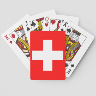 Schweitz (schweizare) flagga casinokort