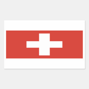 Schweitz/schweizareflagga Rektangulärt Klistermärke