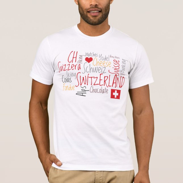Schweitz schweizisk medborgaredag Augusti 1st Tee Shirt (Framsida)