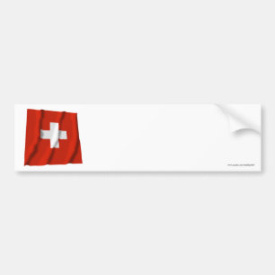 Schweitz som vinkar flagga bildekal