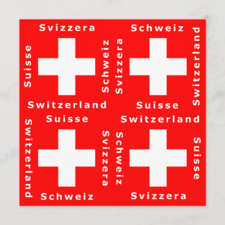 Schweitz Suisse, Schweiz, Svizzera inbjudan