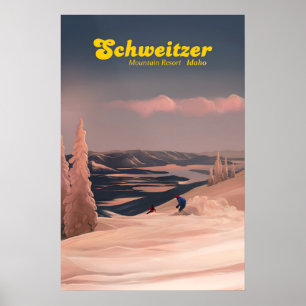 Schweitzer Mountain Resort Resematerial Affisch