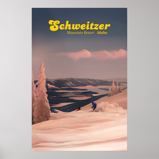 Schweitzer Mountain Resort Resematerial Affisch (Framsidan)