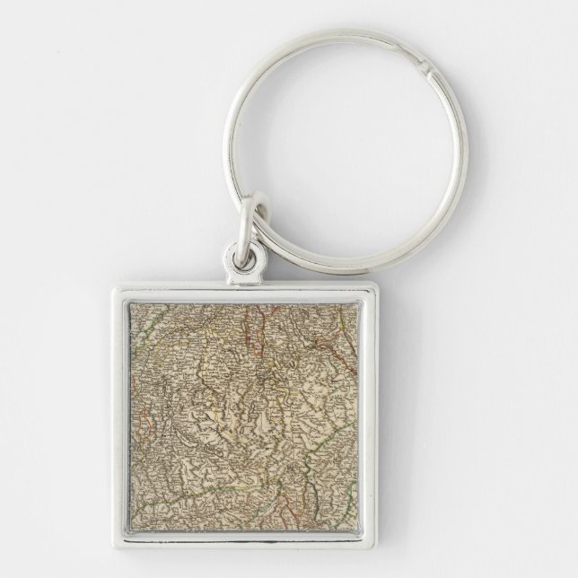 Schweiz 13 fyrkantig silverfärgad nyckelring (Framsidan)