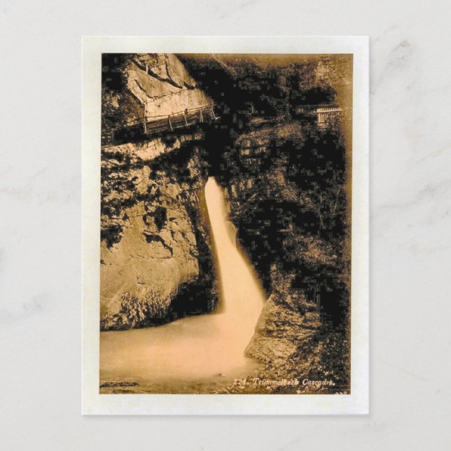 Schweiz 1908, Trummelbach Falls Vykort (Framsida)