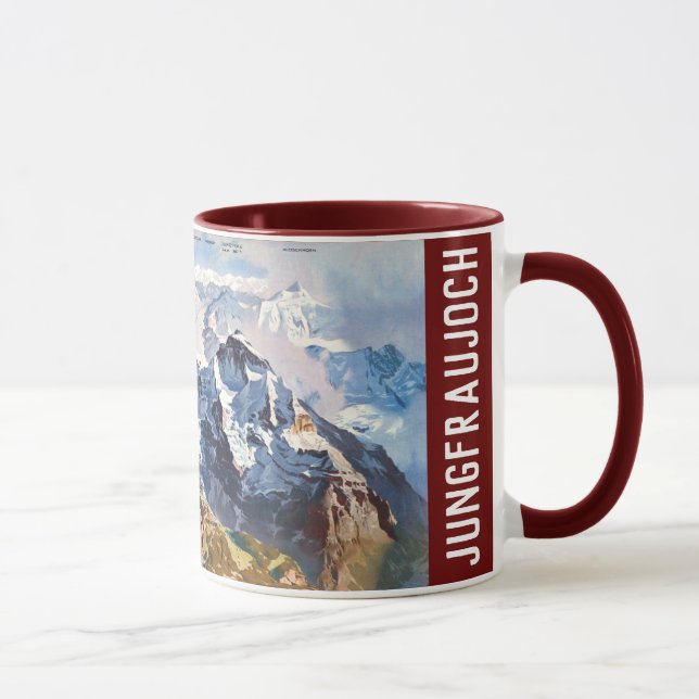 " Schweiz: 2021 - Jungfraujoch Panorama ... Tasse Mugg (Höger)