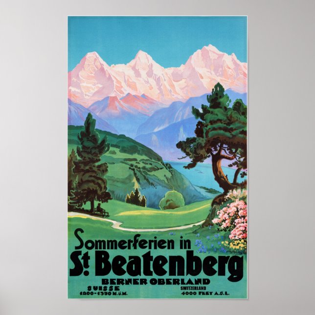 " Schweiz: 2022/heute Kt. Bern - St. Beatenberg... Poster (Framsidan)
