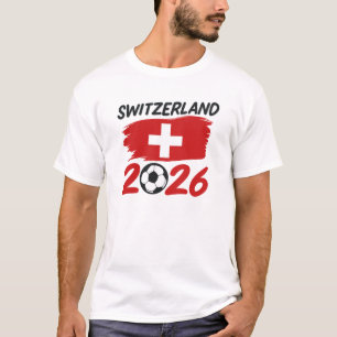 Schweiz 2026 Fotbollsfan Prestar Supportrar T Shirt