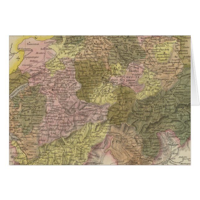 Schweiz 3 hälsningskort (Framsidan Horizontal)