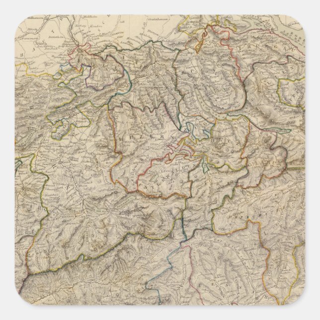 Schweiz 7 fyrkantigt klistermärke (Framsida)