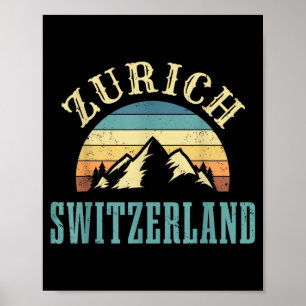 Schweiz alperna skidåkning schweiziska berg älskar poster