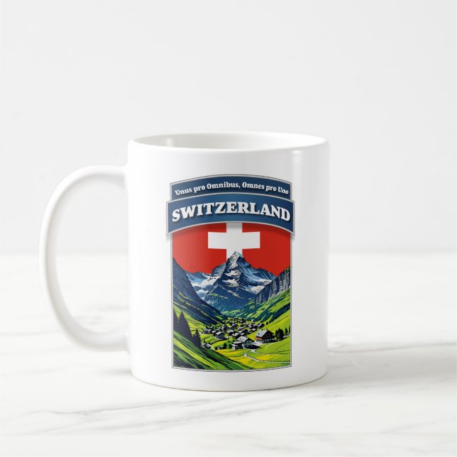 Schweiz Alpernor Europa Kaffemugg (Vänster)