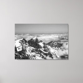Schweiz Alpernor Mountain Ligcape Black and White Canvastryck