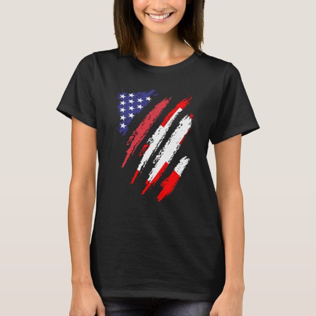 Schweiz American Grown Flagga USA Patriot Herita T Shirt (Framsida)