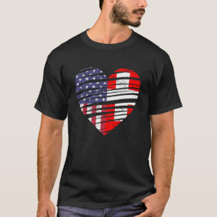 Schweiz American Grown Heart USA Patriot Herit T Shirt
